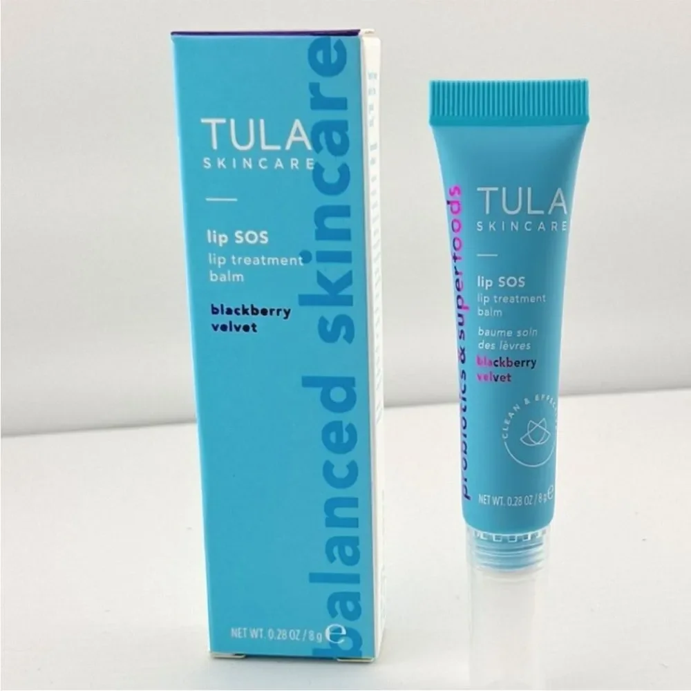 Tula Lip S.O.S Treatment Balm 💗 NEW 💗Blackberry Velvet 💗 Full Size